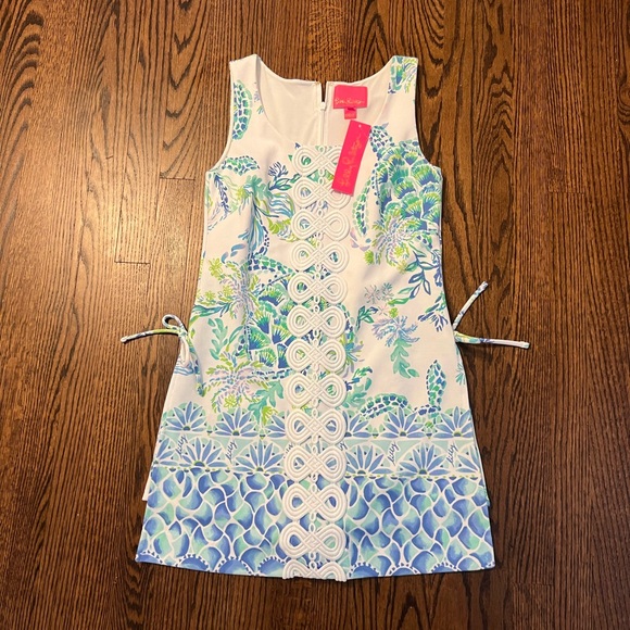 NWT Lilly Pulitzer Blue and White Sammi Romper - Picture 3 of 6